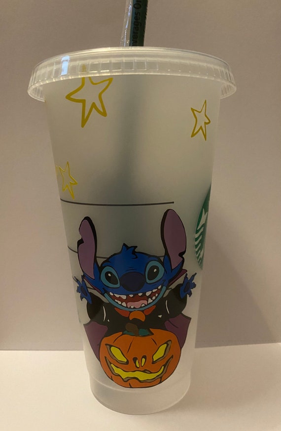 Lilo & Stitch 24oz. Plastic Cold Cup w/ Lid and Topper Straw