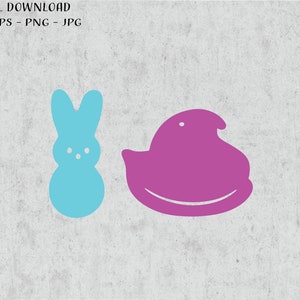 Easter Peeps SVG | Color SVGS | Peeps | SVG | Svg-Eps-Png-Jpg Files | Downloadable Digital Files