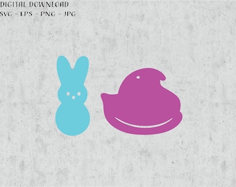 Easter Peeps SVG | Color SVGS | Peeps | SVG | Svg-Eps-Png-Jpg Files | Downloadable Digital Files