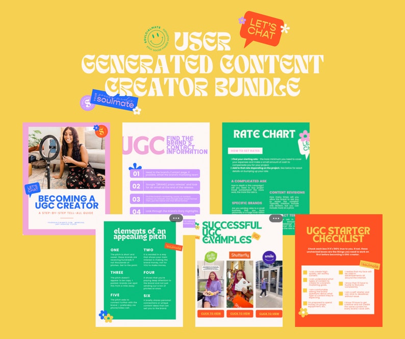 UGC Creator E-Book & Portfolio Template Bundle UGC Templates User Generated Content UGC Portfolio image 1