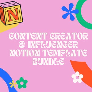 Content Creator & Influencer Notion Template Bundle | Organization Templates for Creators Microinfluencers