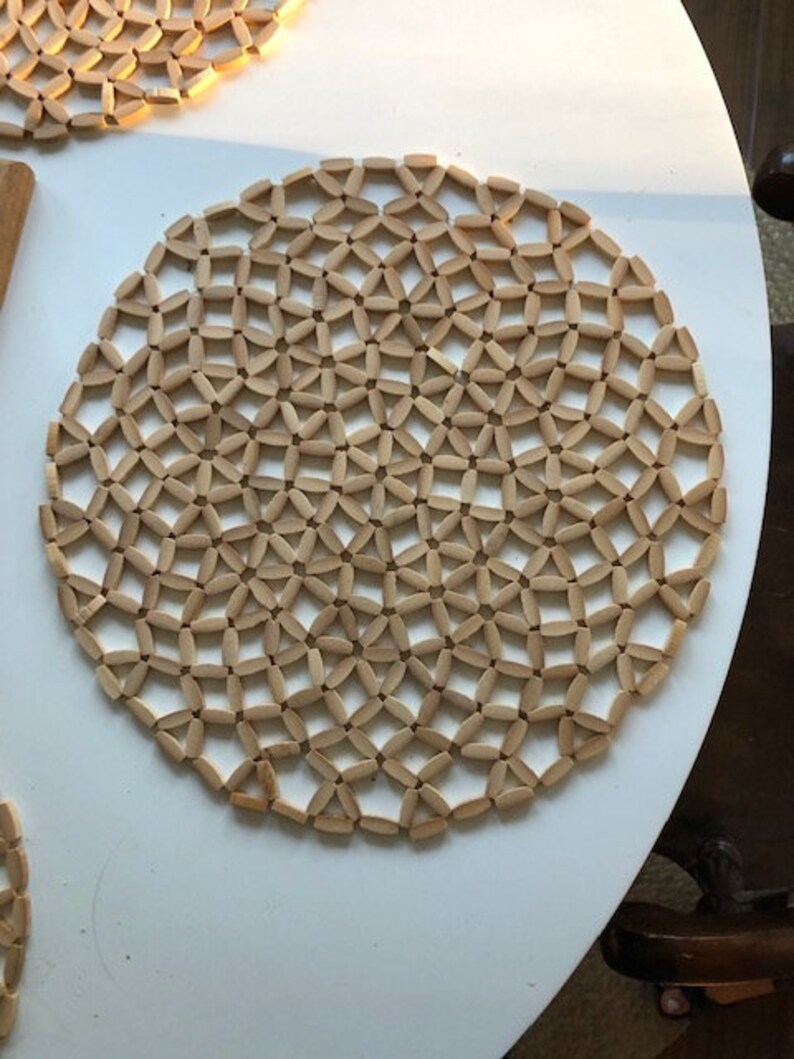 Woven Wood Placemats Set of 4 Etsy