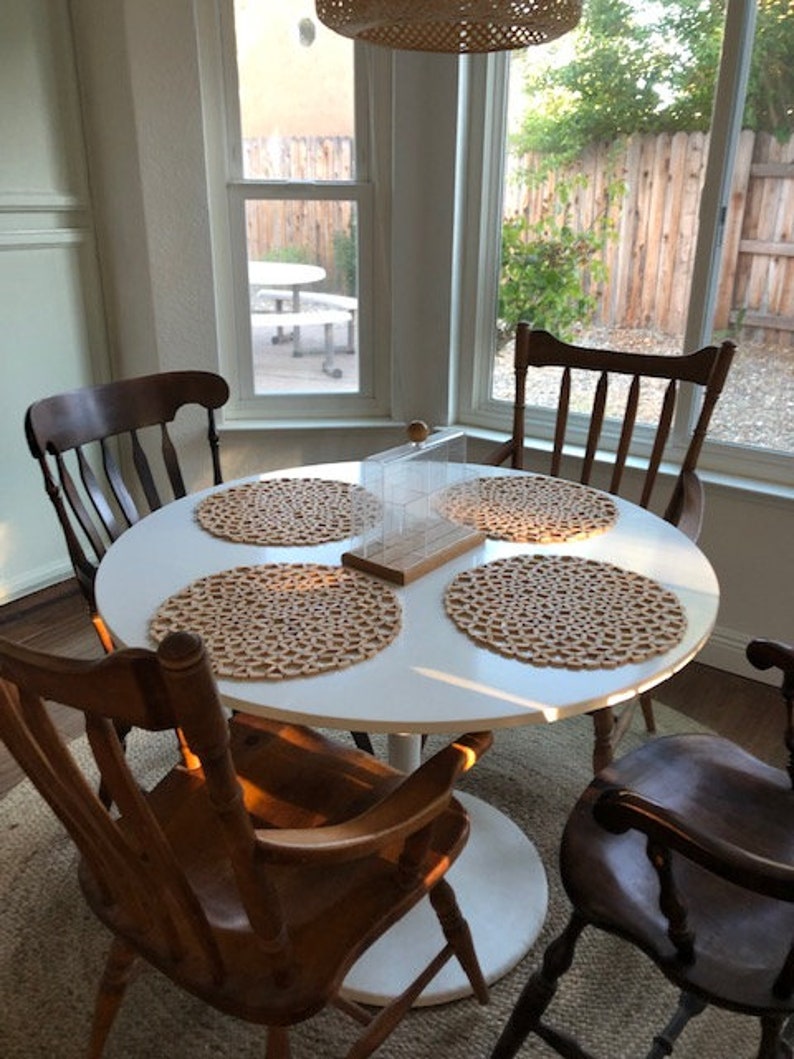 Woven Wood Placemats Set of 4 Etsy