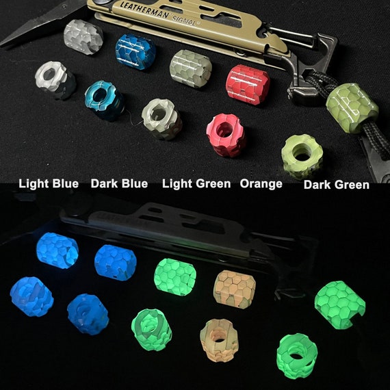 Glow in Dark Snake Skin Luminous Risen Bead Paracord Bead Lanyard Knife  Bead-edc-custom Bead-gift for Men Bracelet of Paracord 