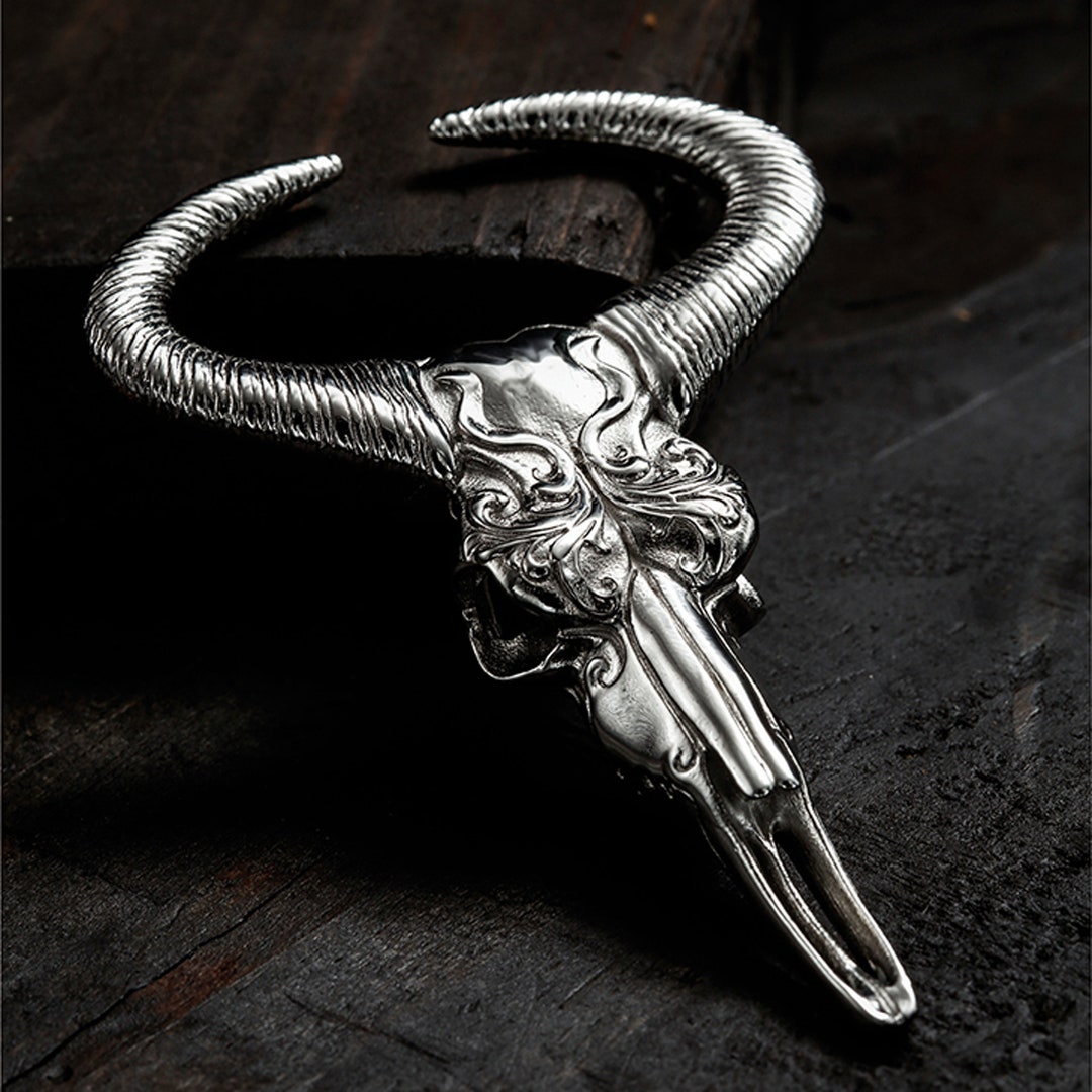 Bull Head Bone Bottle Opener Solid Stainless Steel Pendant Key Chain