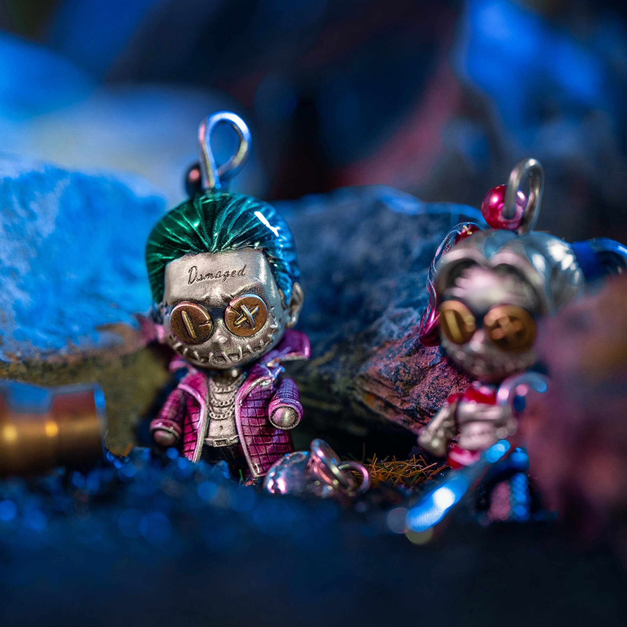Joker and harley quinn couple deals necklaces