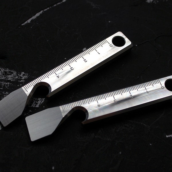 Prybar Bottle Opener Titanium EDC Multi Tool ruler Wrecking Bar All-in-one Pocket Gear