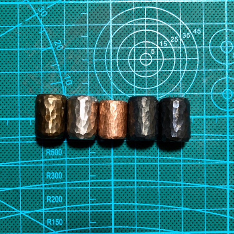 Paracord Bead hand Hammered Bead Iron Alloy Copper Etsy Australia