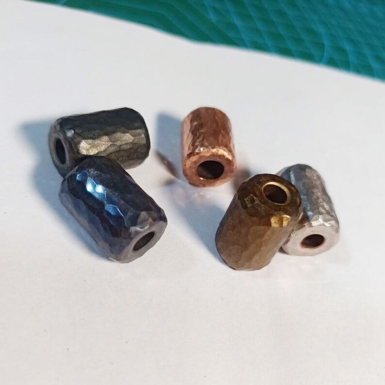 Paracord Bead hand Hammered Bead Iron Alloy Copper Etsy