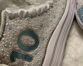 Converse shoes- custom converse shoes- custom converses- birthday shoe-wedding shoes - sweet 16 shoes converses-