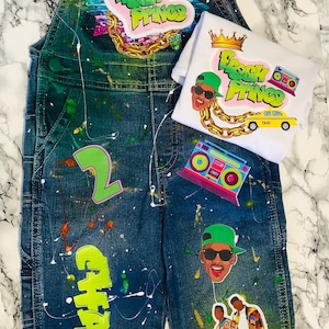 fresh prince outfit, fresh prince birthday outfit, fresh prince overalls, fresh prince