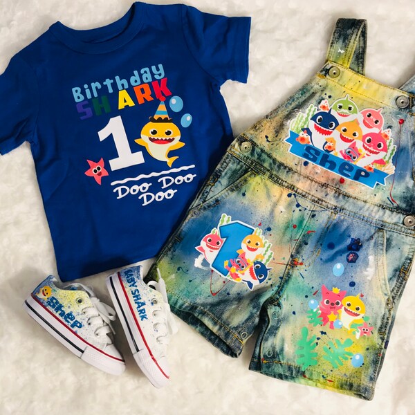 Baby Shark Birthday Outfit Etsy