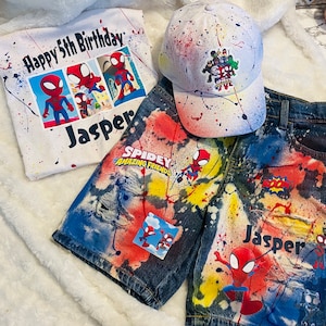 Spidey and his amazing friends outfit -Superhero outfit- Spidey- 1st birthday outfits-Birthday outfit- kids outfit - baby outfit- spiderman