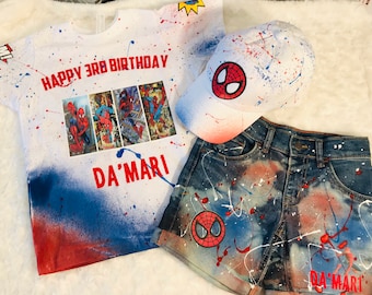 Tenue pour enfants Spider Man- Tenue de super-héros- Spiderman- Tenues de 1er anniversaire-Tenue d’anniversaire- tenue pour enfants - tenue pour bébé