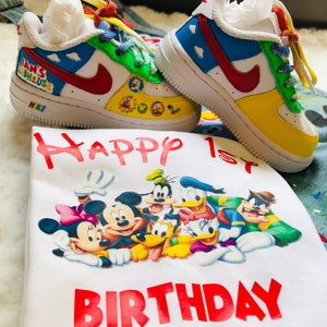 Mickey Mouse Outfit, Mickey mouse clubhouse outfit , birthday outfit , 1st birthday outfit , mickey mouse shoes image 5