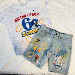 Sonic outfit - Sonic- kids outfit- 1st birthday outfit - birthday outfit- baby outfit-