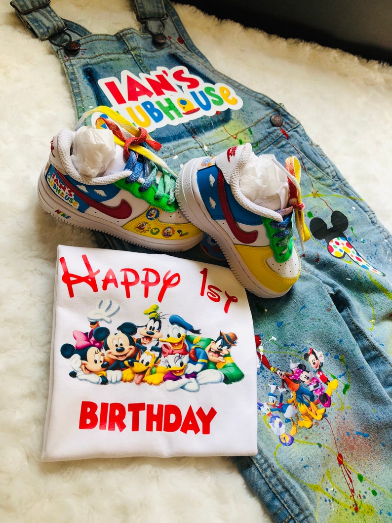 Mickey Mouse Outfit, Mickey mouse clubhouse outfit , birthday outfit , 1st birthday outfit , mickey mouse shoes image 2