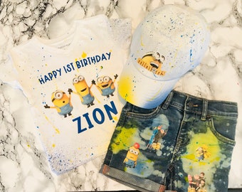 Minions outfit - minions - kids outfit- 1st birthday outfit - birthday outfit- baby outfit-despicable me
