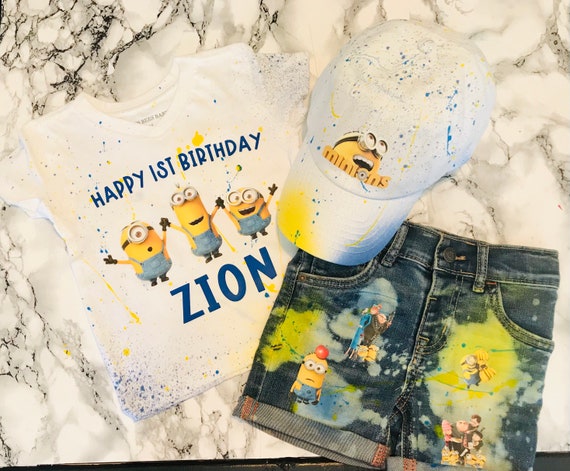 Minion 1st birthday shirt sale
