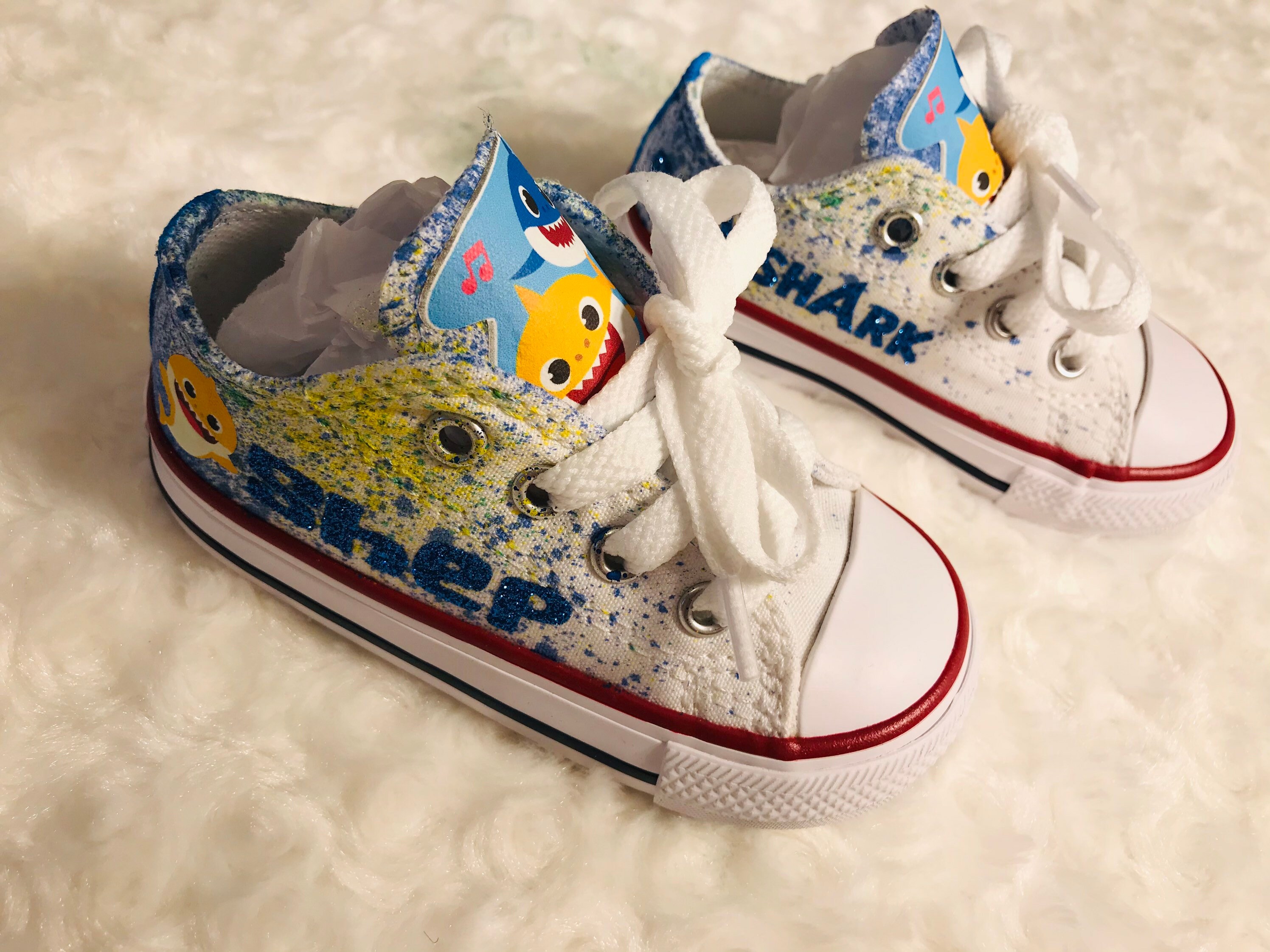 Baby Shark Shoes costume Kids Shoes Custom Converse Baby Etsy