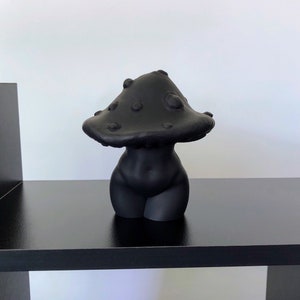 Curvy Mushroom Goddess Statue, Bookshelf Decor, Handmade Gift ...