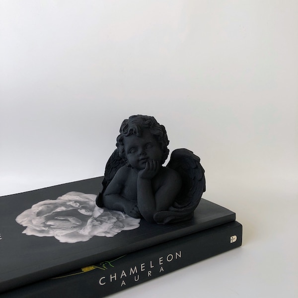 Cherub Angel statue, Home decor, Gift idea, Bookshelf decor, Figurine sculpture, Gifts for her, Housewarming gift, Religious gifts