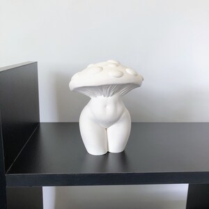 Curvy Mushroom Goddess Statue, Bookshelf Decor, Handmade Gift ...