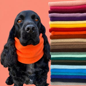 Fleece Dog Snood, Choice of Colours, Neck Warmer, Dog Scarf