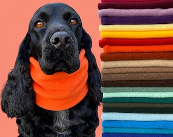 Fleece Dog Snood, Choice of Colours, Neck Warmer, Dog Scarf