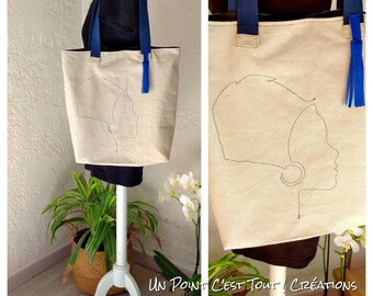 Sac cabas Totebag ''one line''