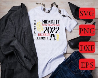 New Year Word Cloud - New Year's SVG -New Year's Eve - 2022 - Happy New Year - New Year's Shirt - New Year's Card - New Year's Decorations