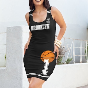 Fitted basketball jersey dress outlet
