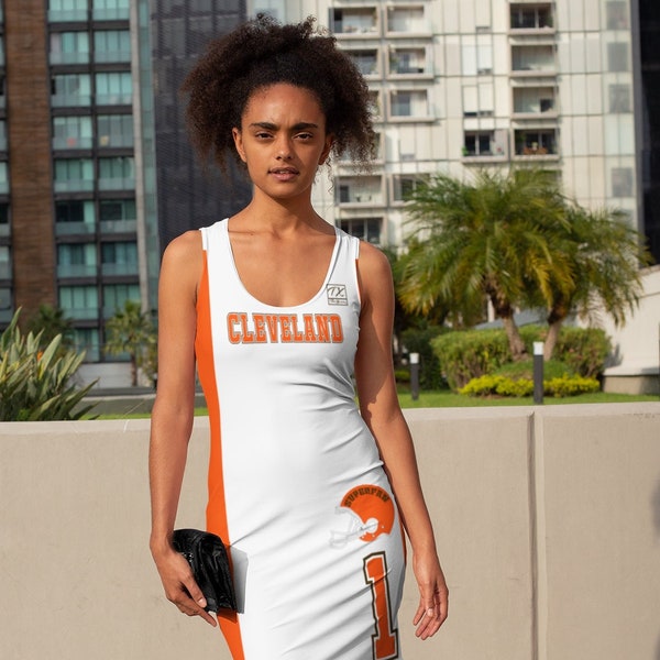 ThatXpression Fashion Fitness Cleveland Themed Superfan Browns Dress