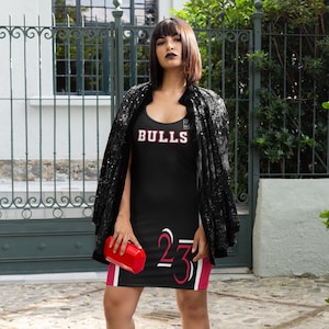 Chicago Bulls Fully Sequined Jersey/shift Dress