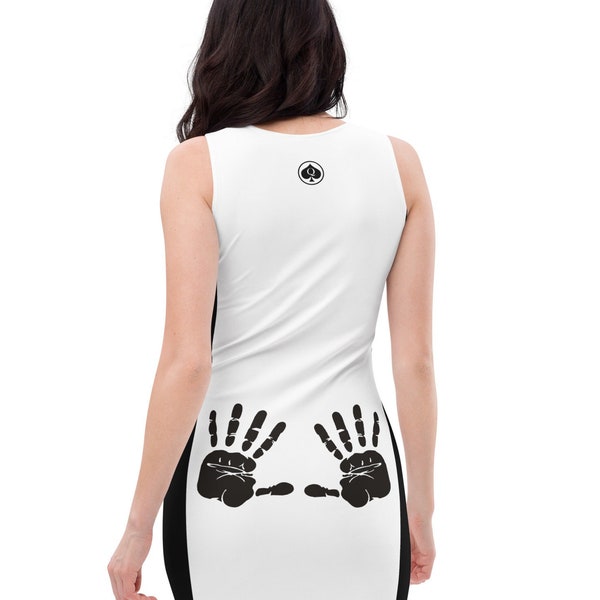 Queen of Spades Rear End Hands Fun Party Dress