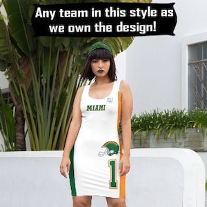 Miami Hurricanes Dress - Etsy