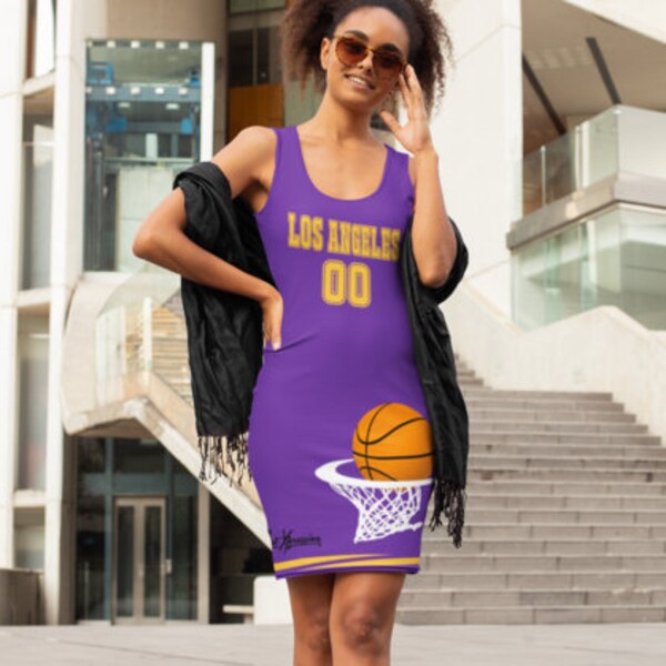ThatXpression Fan Appreciation Los Angeles Themed Fitted Dress Bag & Purse