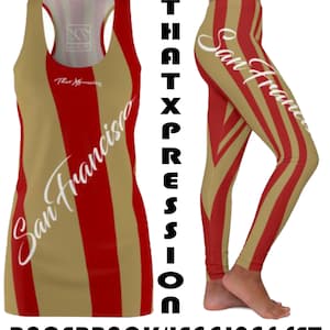 San Francisco 49ers Personalized Leggings And Tank Top Limited 007