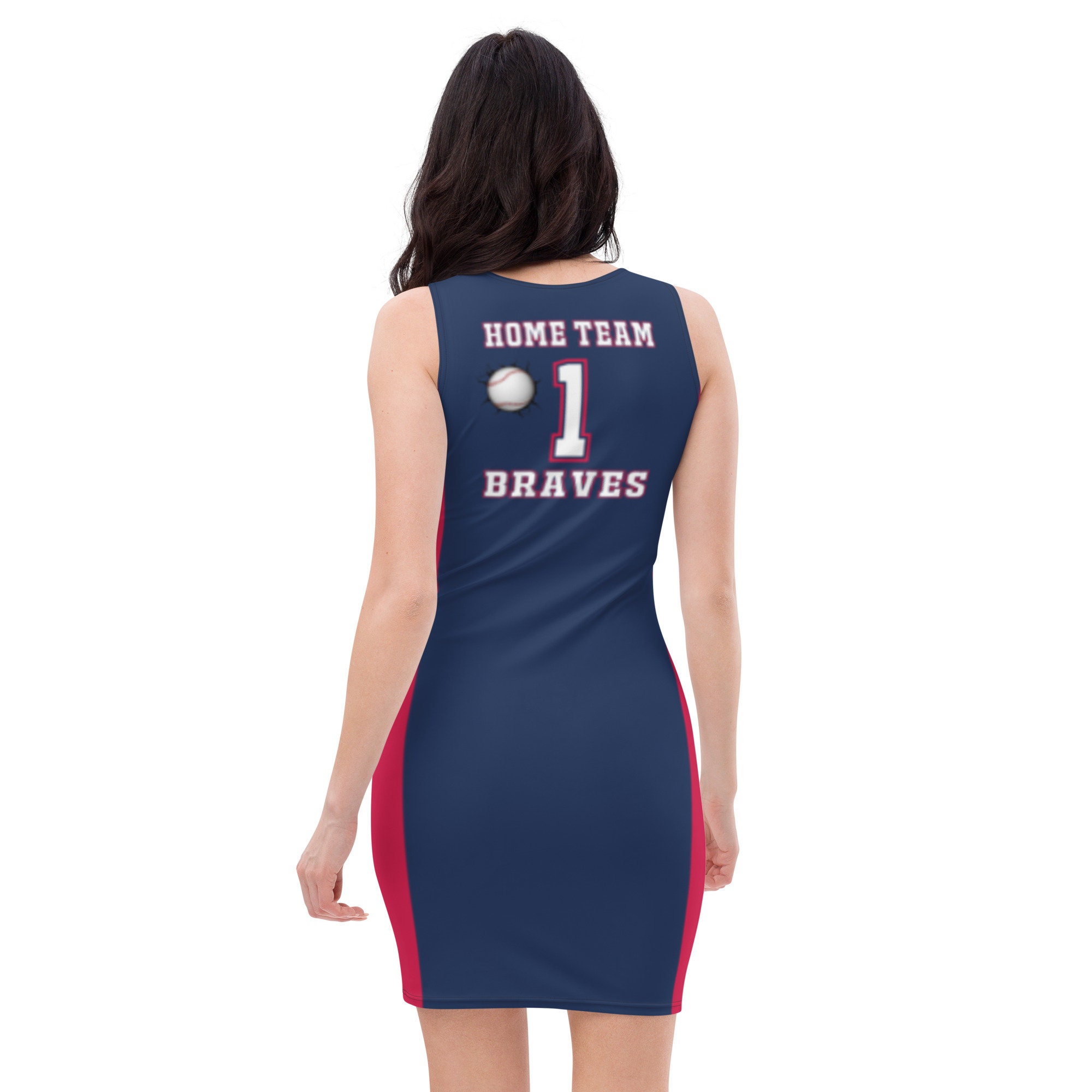 ThatXpression Home Team Baseball Themed Fitted Dress