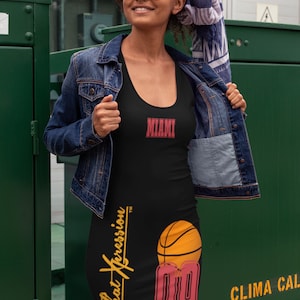 Miami Heat Themed Basketball Superfan Hometeam Themed Dress