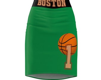 ThatXpression Fashion Home Team Boston Women's Pencil Skirt