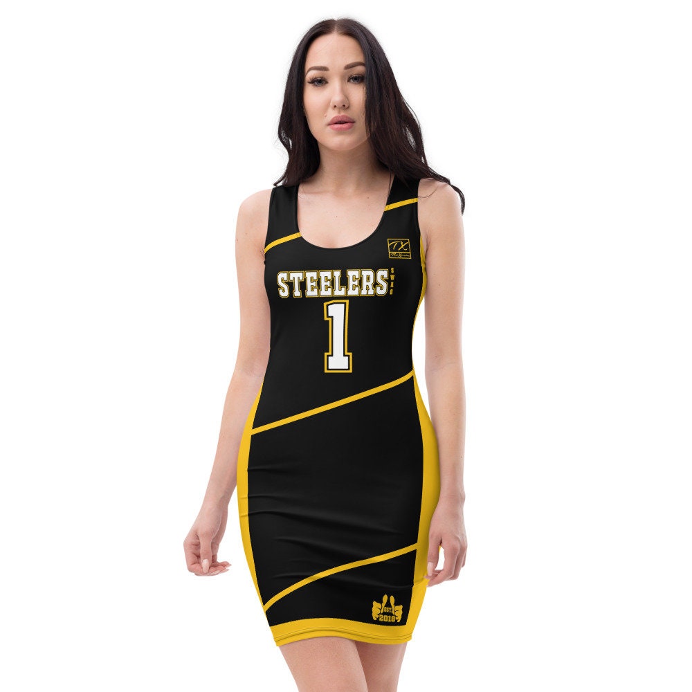 steelers jersey dress ThatXpression Fashion Steelers Swag Themed Racerback Dress