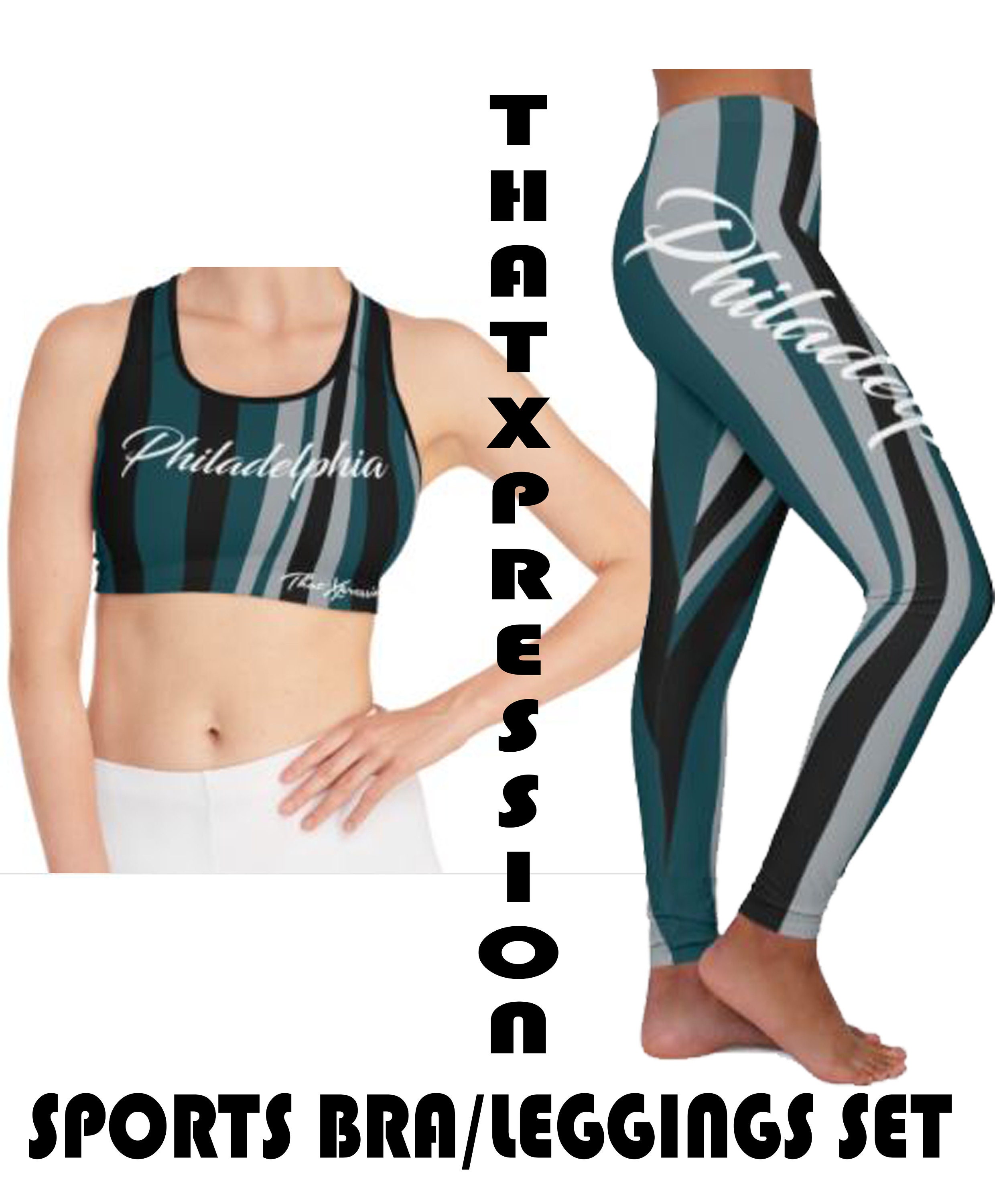 Thatxpression Fashion Philadelphia Leggings & Sports Bra Set 