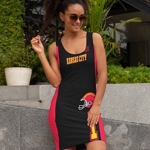 ThatXpression Home Team Kansas City Jersey Themed Dress