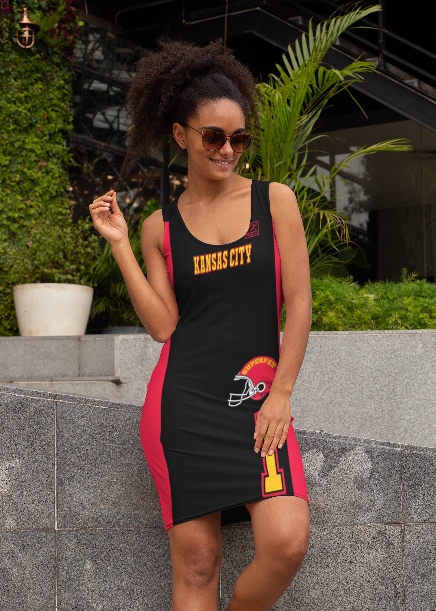 custom nfl jersey dresses FEMME FOOTBALL JERSEY MINI DRESS – AKIRA main image 1