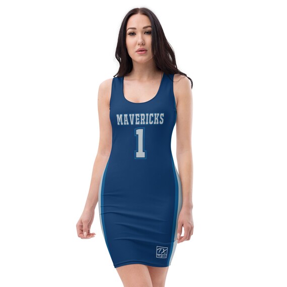 ThatXpression's Two Tone Mavericks Fan Jersey Racerback Dress