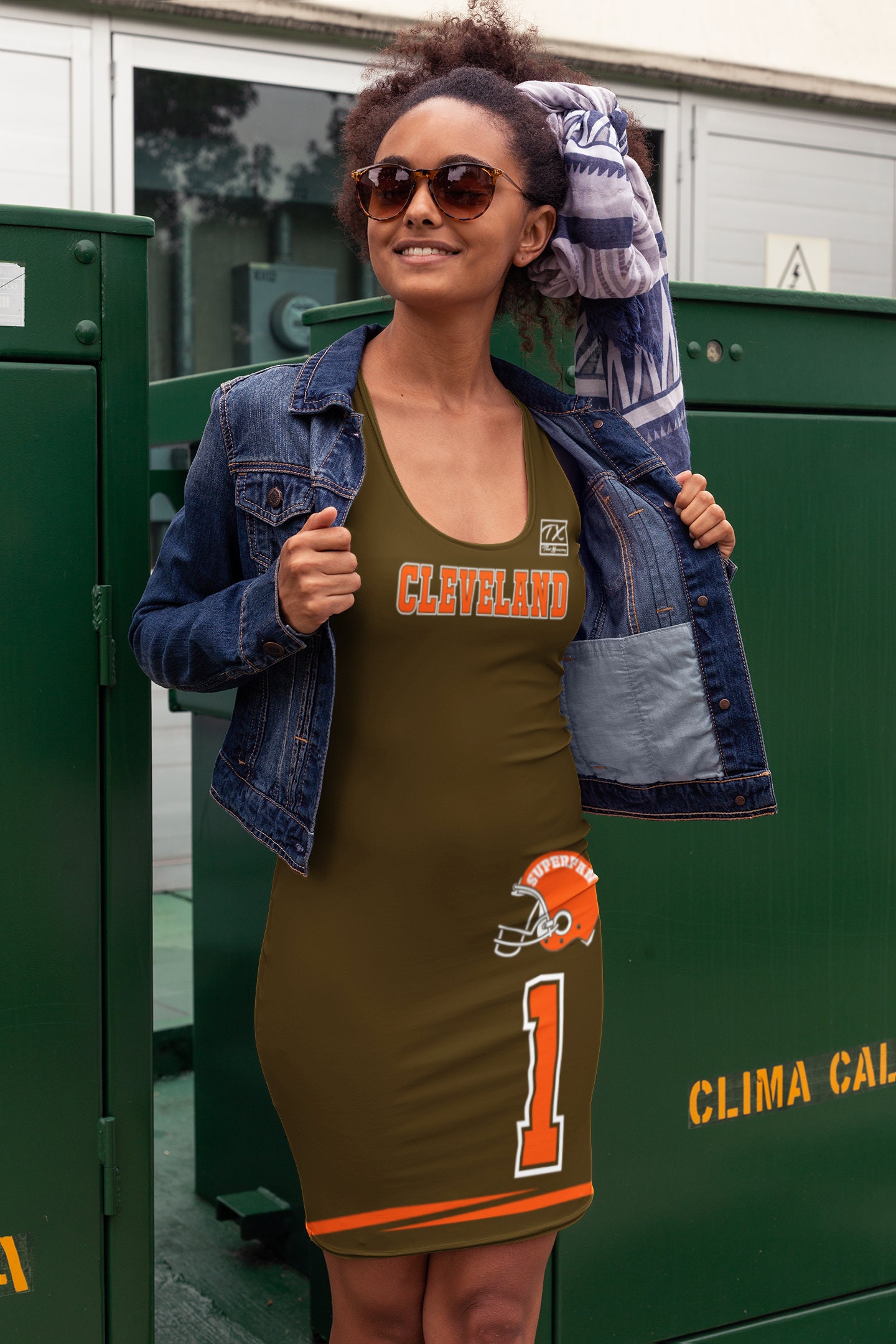 ThatXpression Fashion Fitness Cleveland Themed Superfan Browns Dress