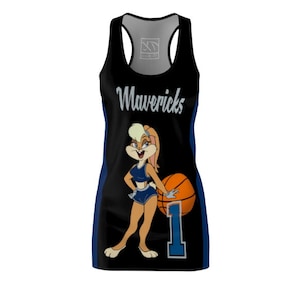 dallas mavericks jersey dress ThatXpression's Two Tone Mavericks Fan Jersey Racerback Dress