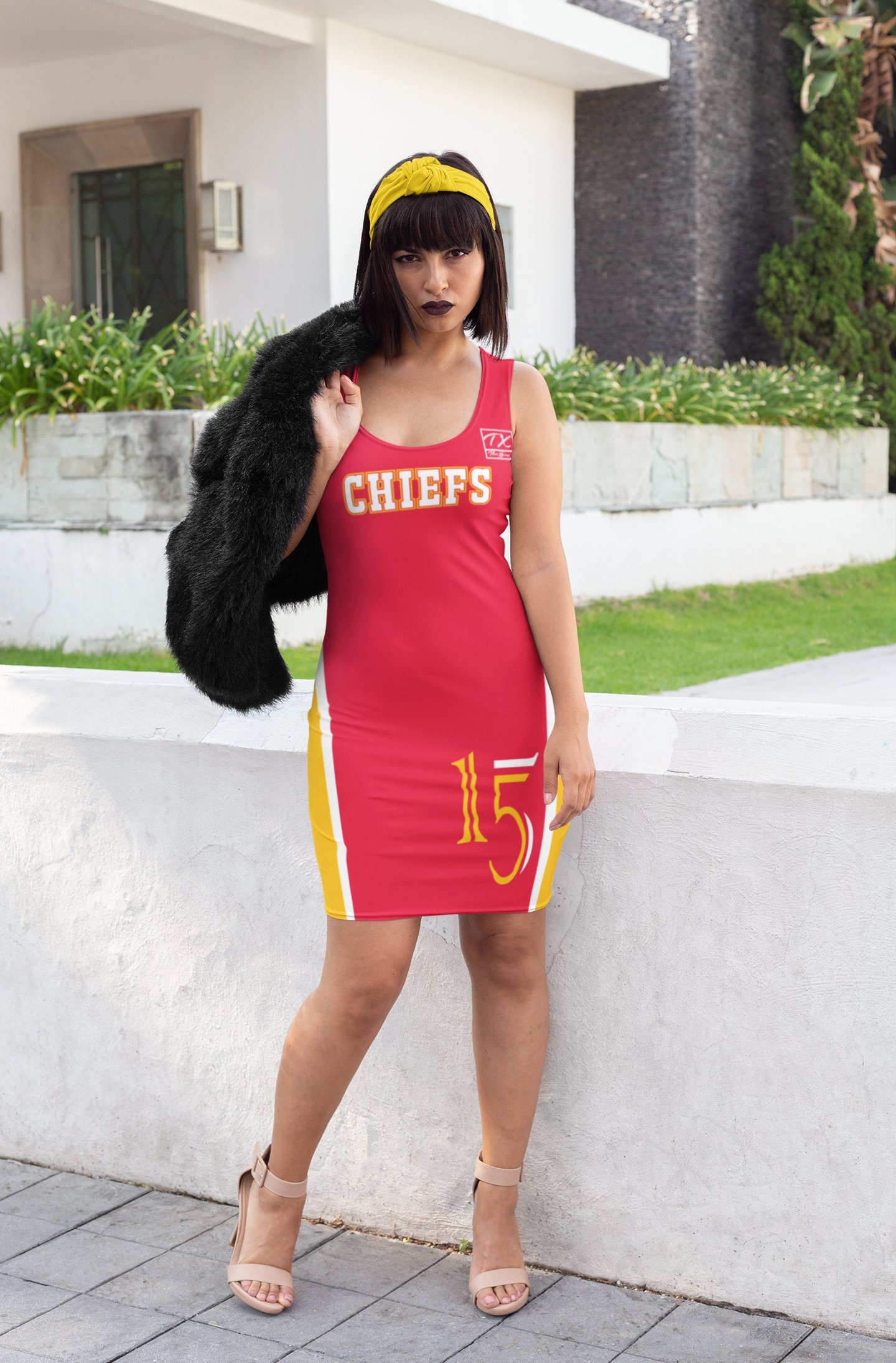 ThatXpression's Home Team Chiefs Themed Racerback Jersey Dress