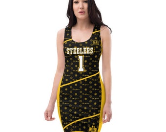 steelers sequin dress Sequin Dress Shirt for Steelers Women's Diamond Sequined Top Black